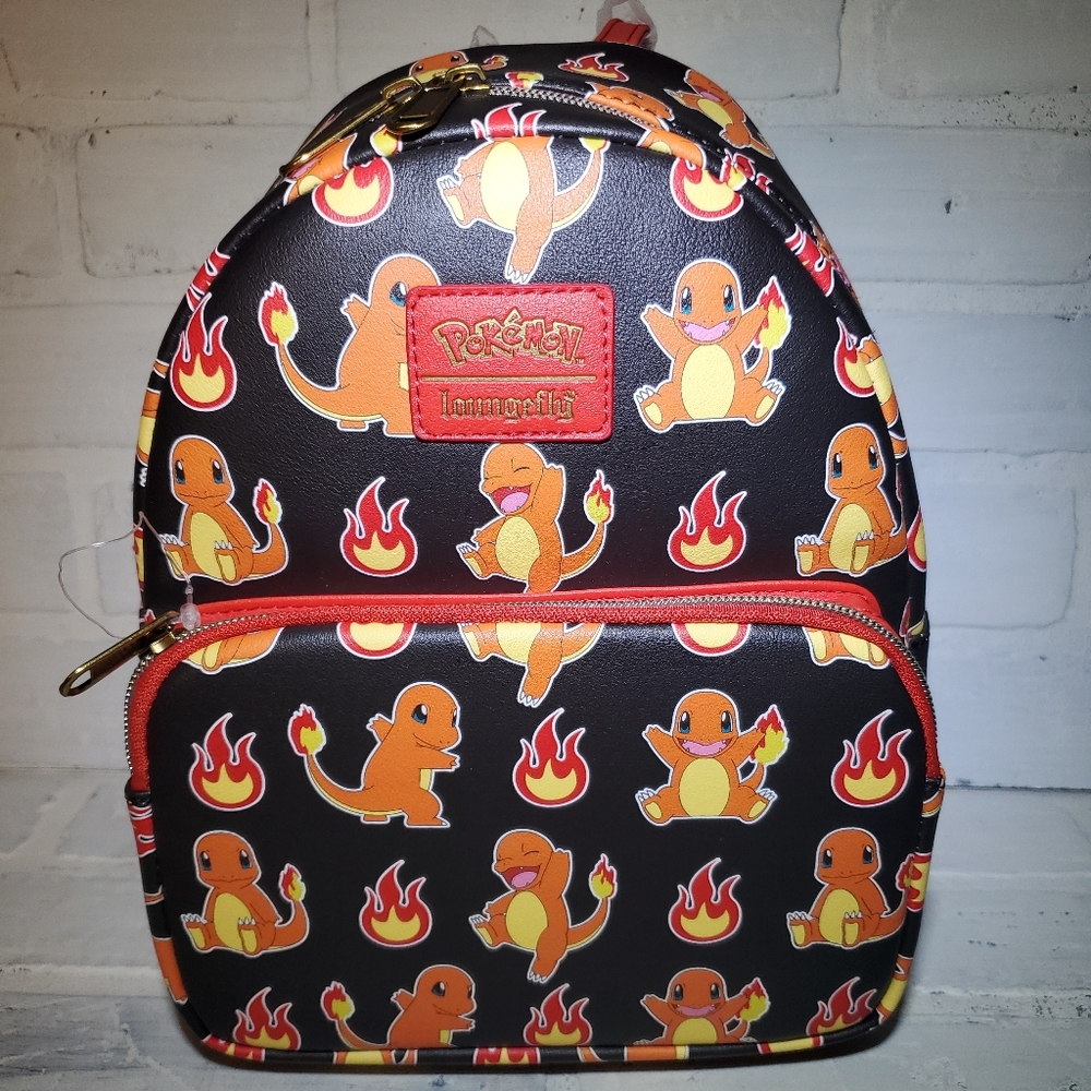 NWT Loungefly Pokemon Charmander Flames Mini Backpack